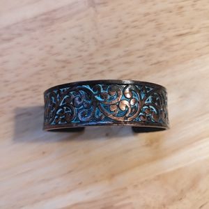 Tooled copper bracelet